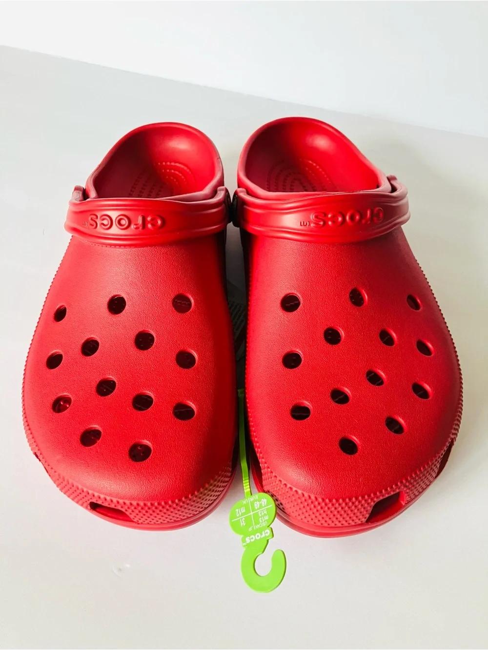 Crocs Men's Adult Classic Clogs Slip-On Sandals Red Lightweight~US Size 13 New